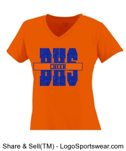 Cheer Fan Ladies Wicking T-Shirt Design Zoom
